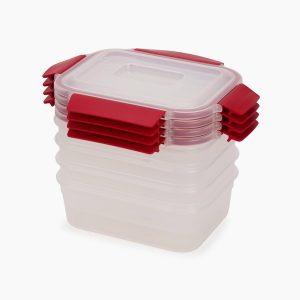 Nest  Lock 8-Piece Red 1.1L Food Container Set