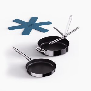 Space Steel Folding Handle Non-Stick 2-piece Pan Set