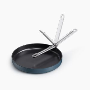 Space Folding Handle Non-Stick 11 Blue Shallow Frying Pan