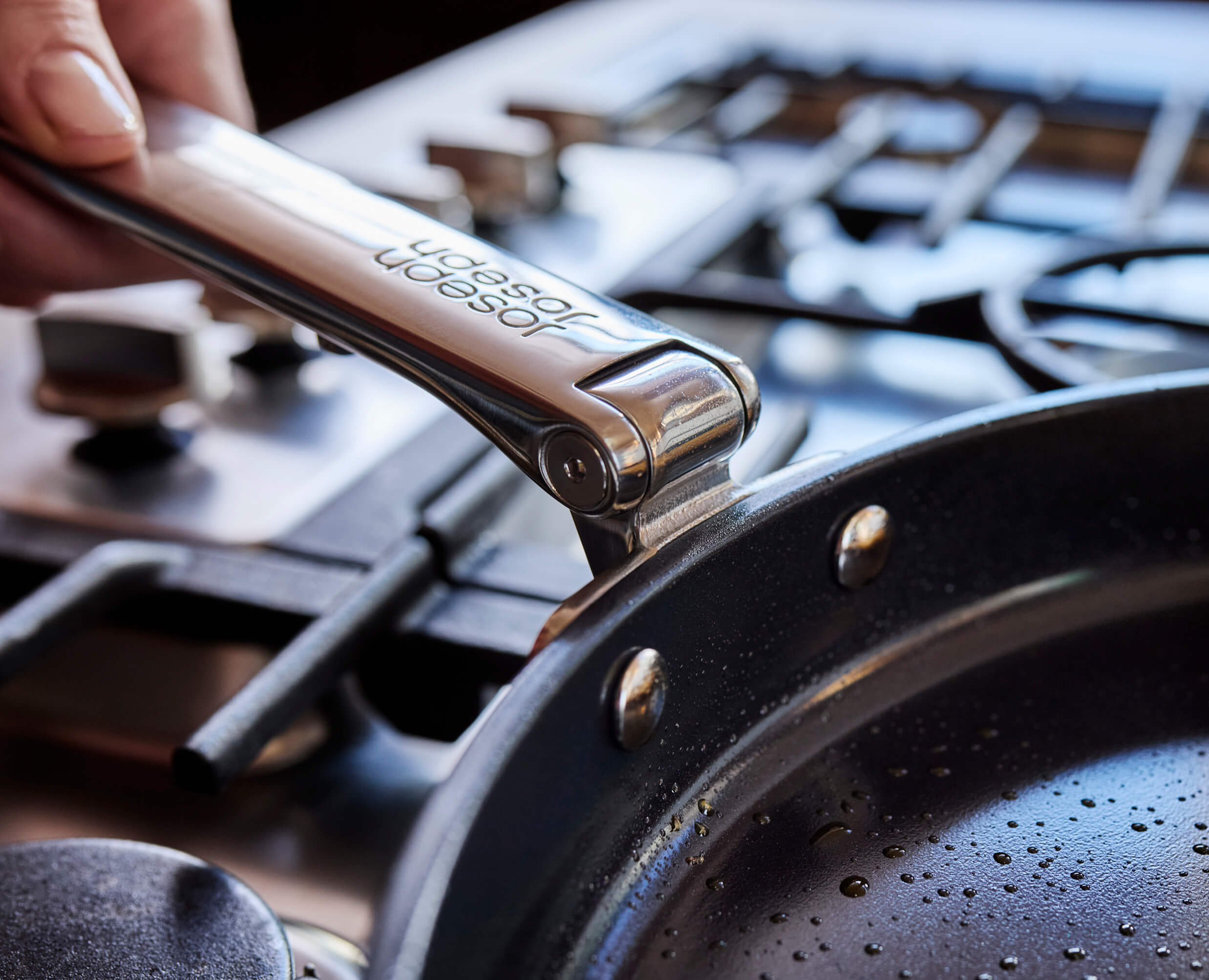 Space Folding Handle Non-Stick 11 Blue Shallow Frying Pan - Image 5