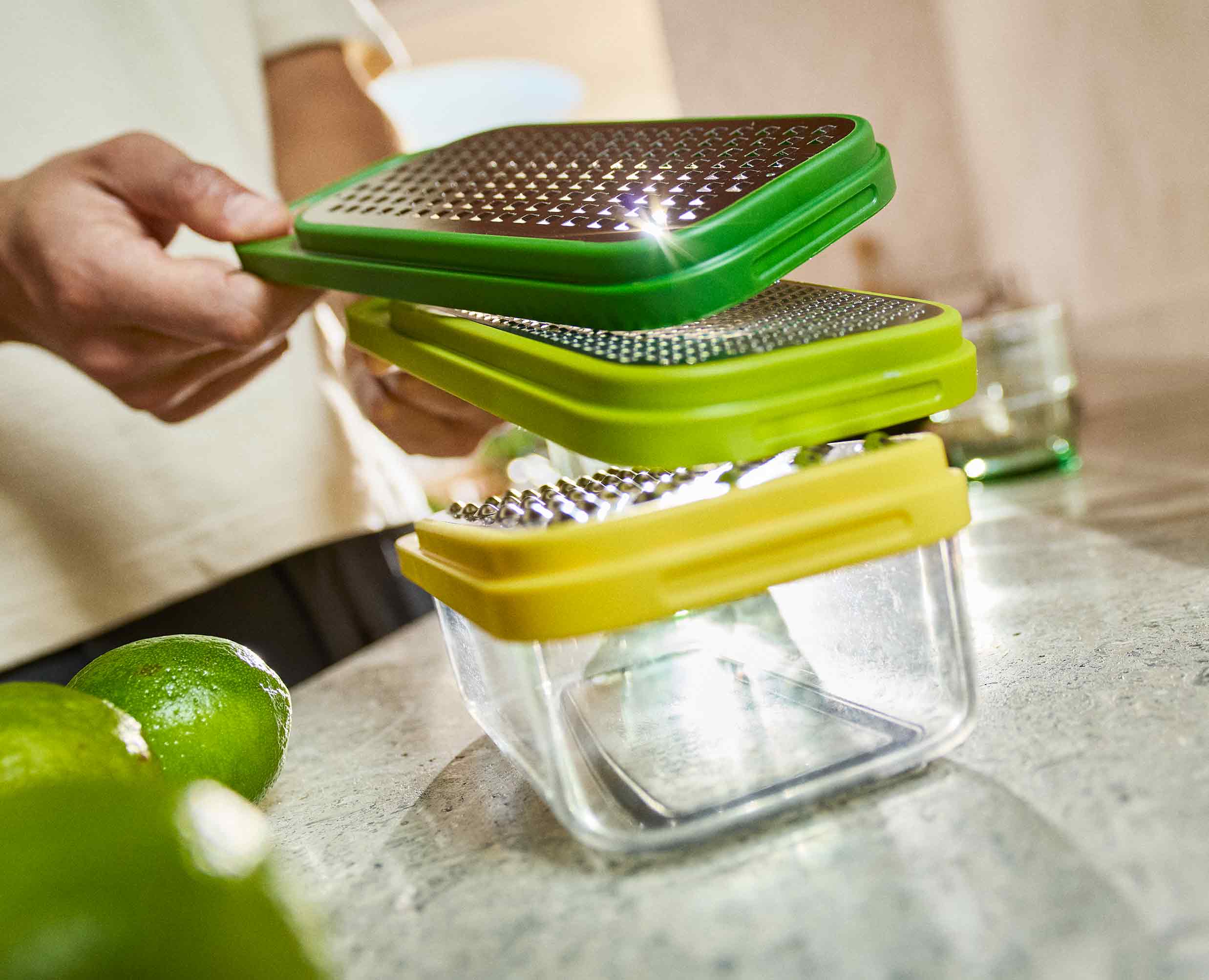 Multi-Grate & Store 3-in-1 Grater Set with Storage Container - Image 2