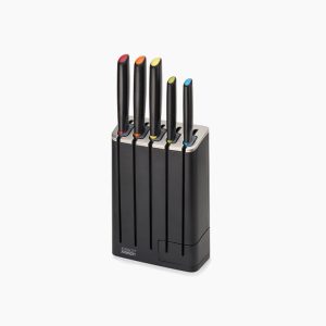 Elevate  SlimBlock 5-piece Multicolor Knife Set with Sharpener