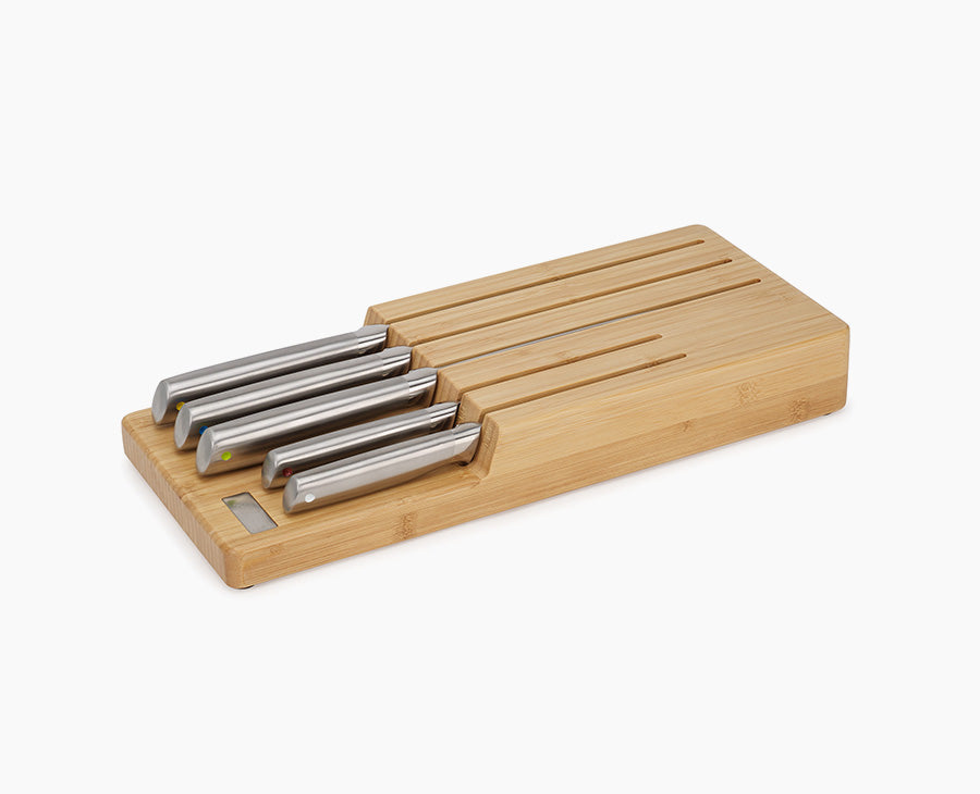 Elevate Steel Knife Set with In-drawer Bamboo Storage Tray