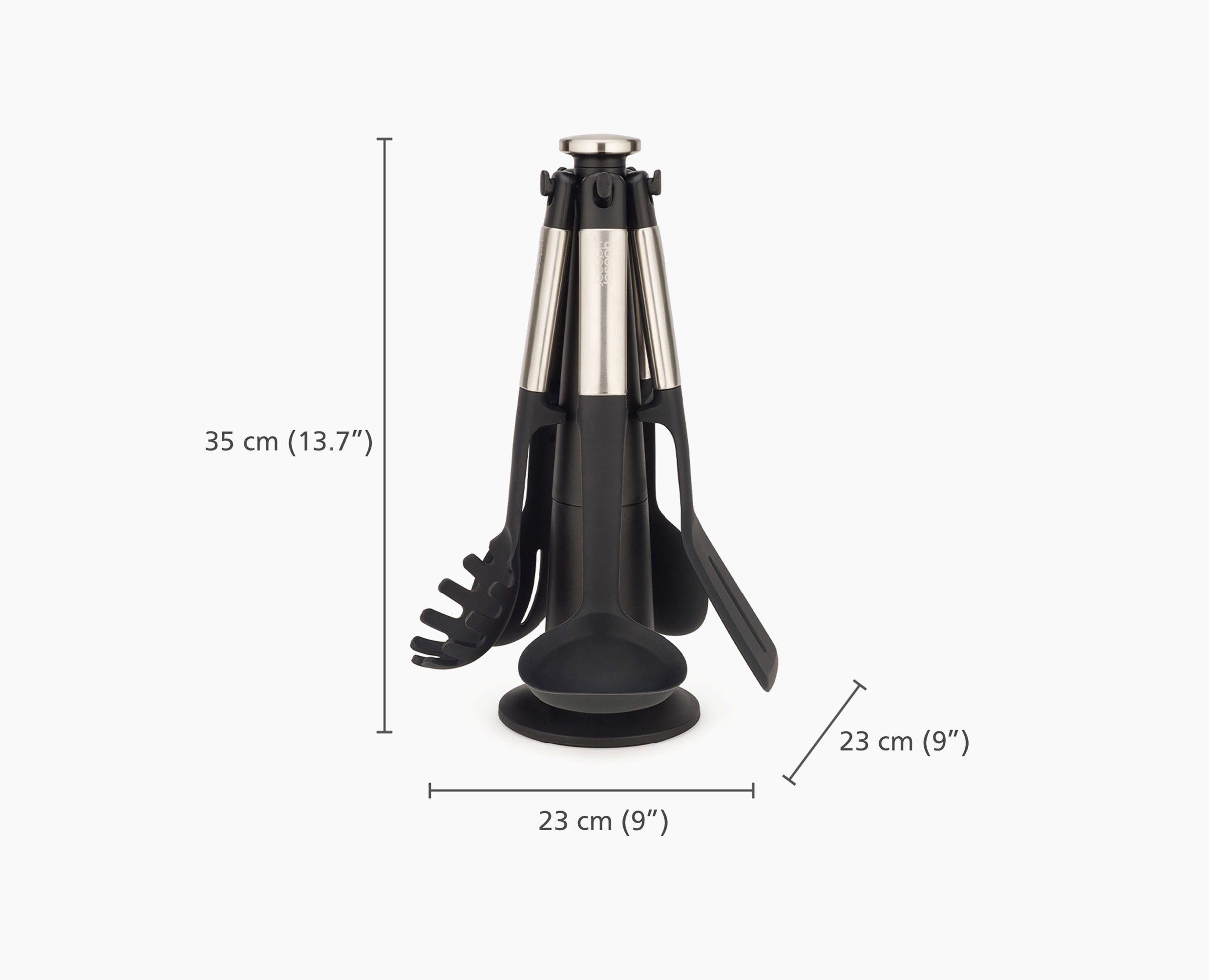 Elevate Stainless-steel Silicone 5-piece Utensils Carousel Set - Image 9