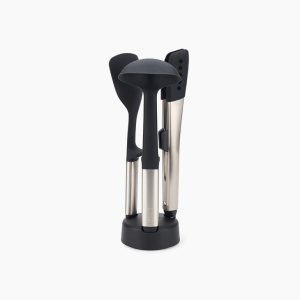 Elevate  Fusion 3-piece Stainless-steel Utensil Set with Compact Stand