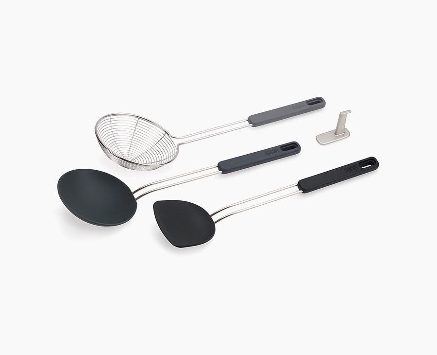 Nest Fusion 3-piece Black Wok Utensil Set