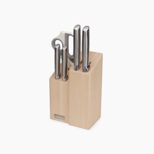 Elevate  Fusion 5-piece Knife & Scissor Set with Beechwood Block