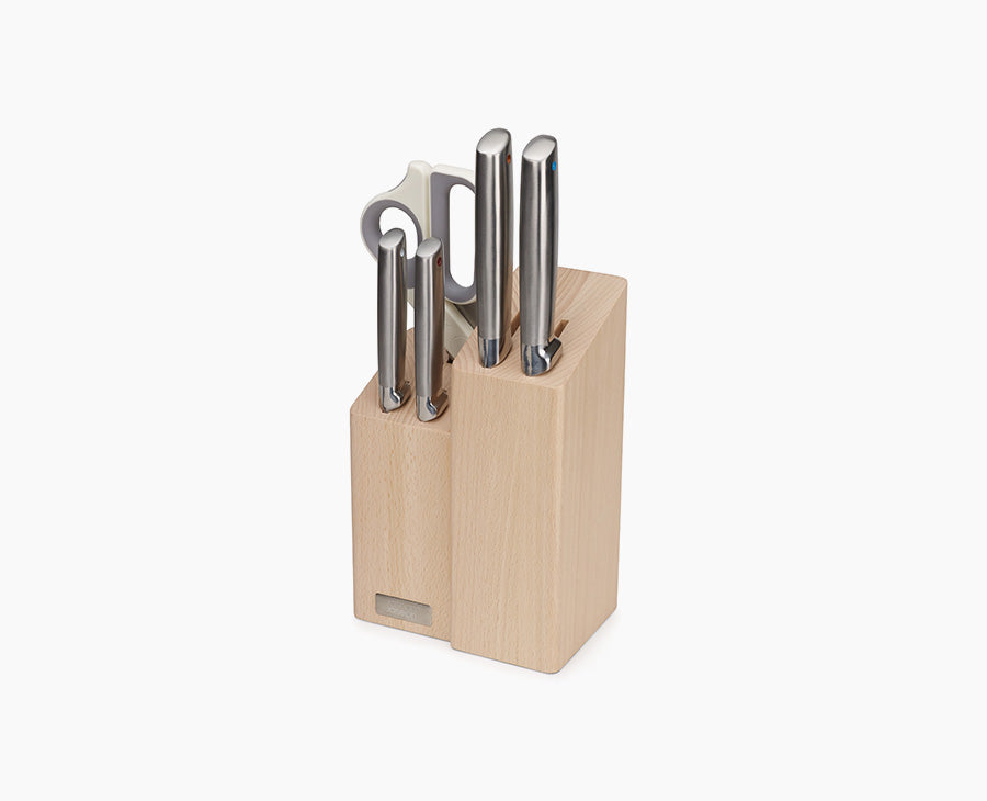 Elevate Fusion 5-piece Knife & Scissor Set with Beechwood Block