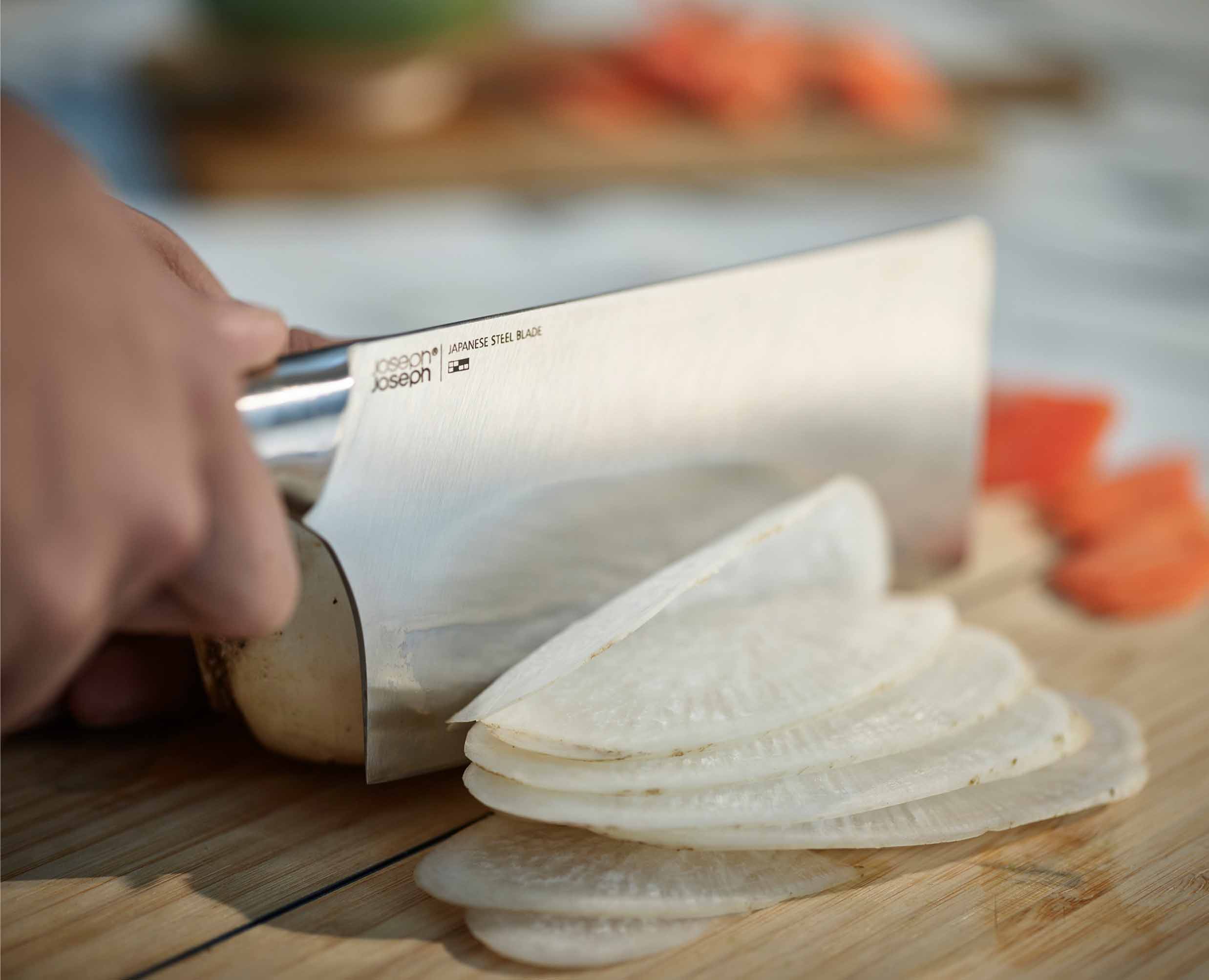 Elevate Fusion 5-piece Knife & Scissor Set with Beechwood Block - Image 4