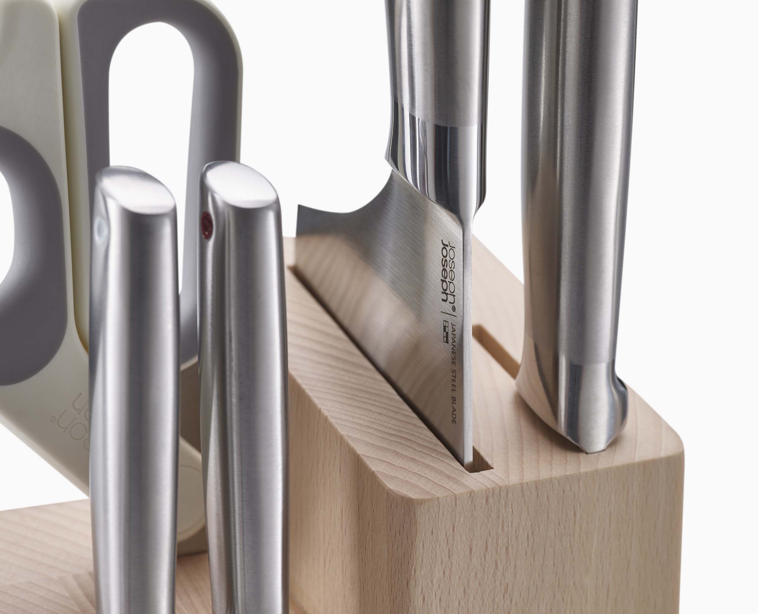Elevate Fusion 5-piece Knife & Scissor Set with Beechwood Block - Image 7