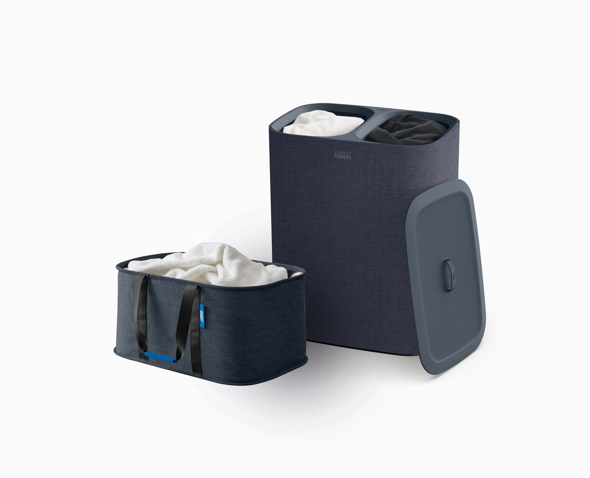 2-piece Black Tota Twin 90L & Hold-All 35L Laundry Basket Set