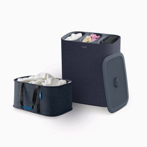 2-piece Black Tota Trio 90L & Hold-All  35L Laundry Basket Set