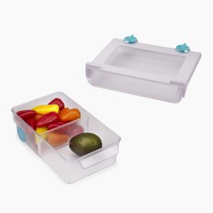2-piece FridgeStore  Clear Under-shelf Drawer & Storage Bin Set