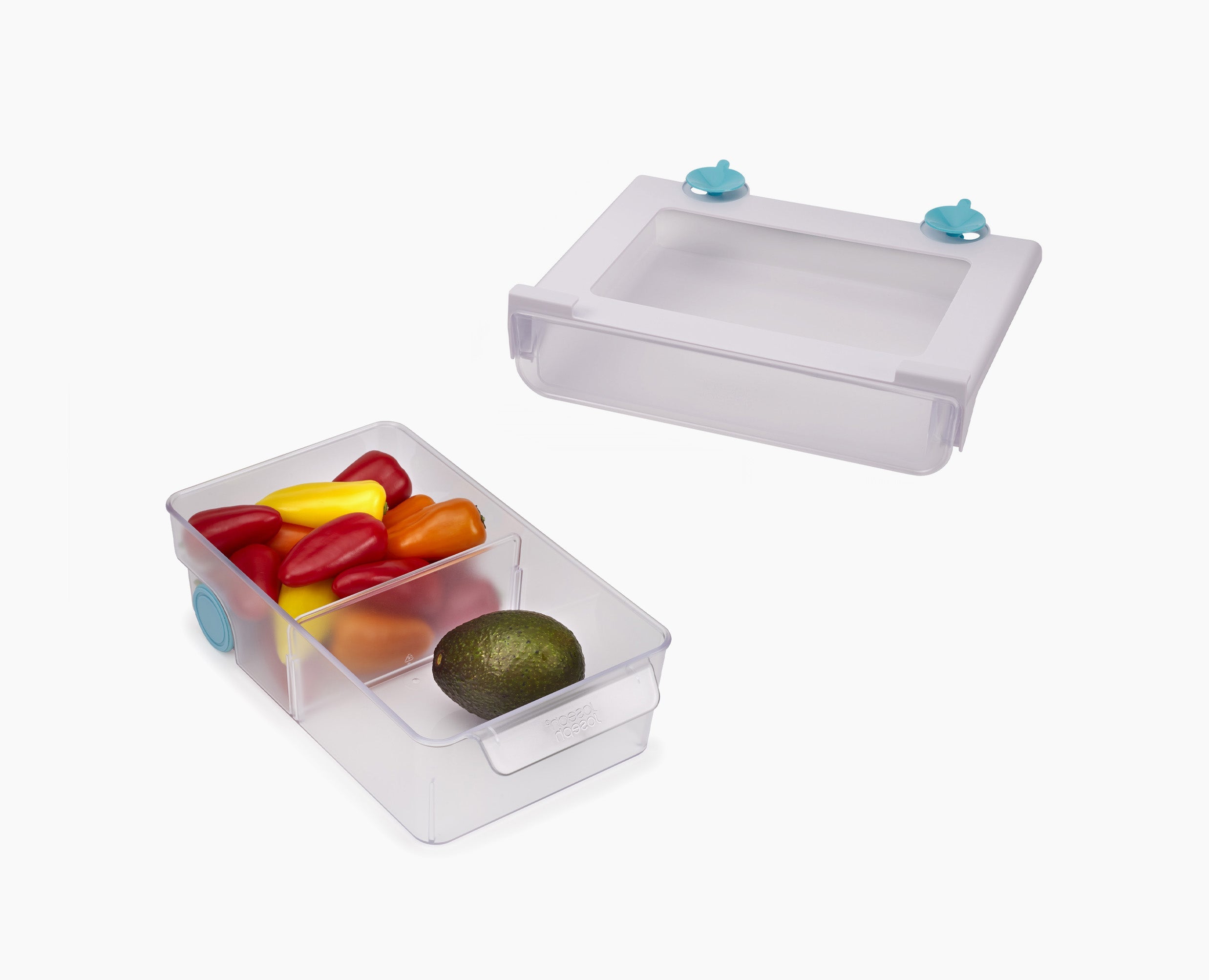 2-piece FridgeStore Clear Under-shelf Drawer & Storage Bin Set