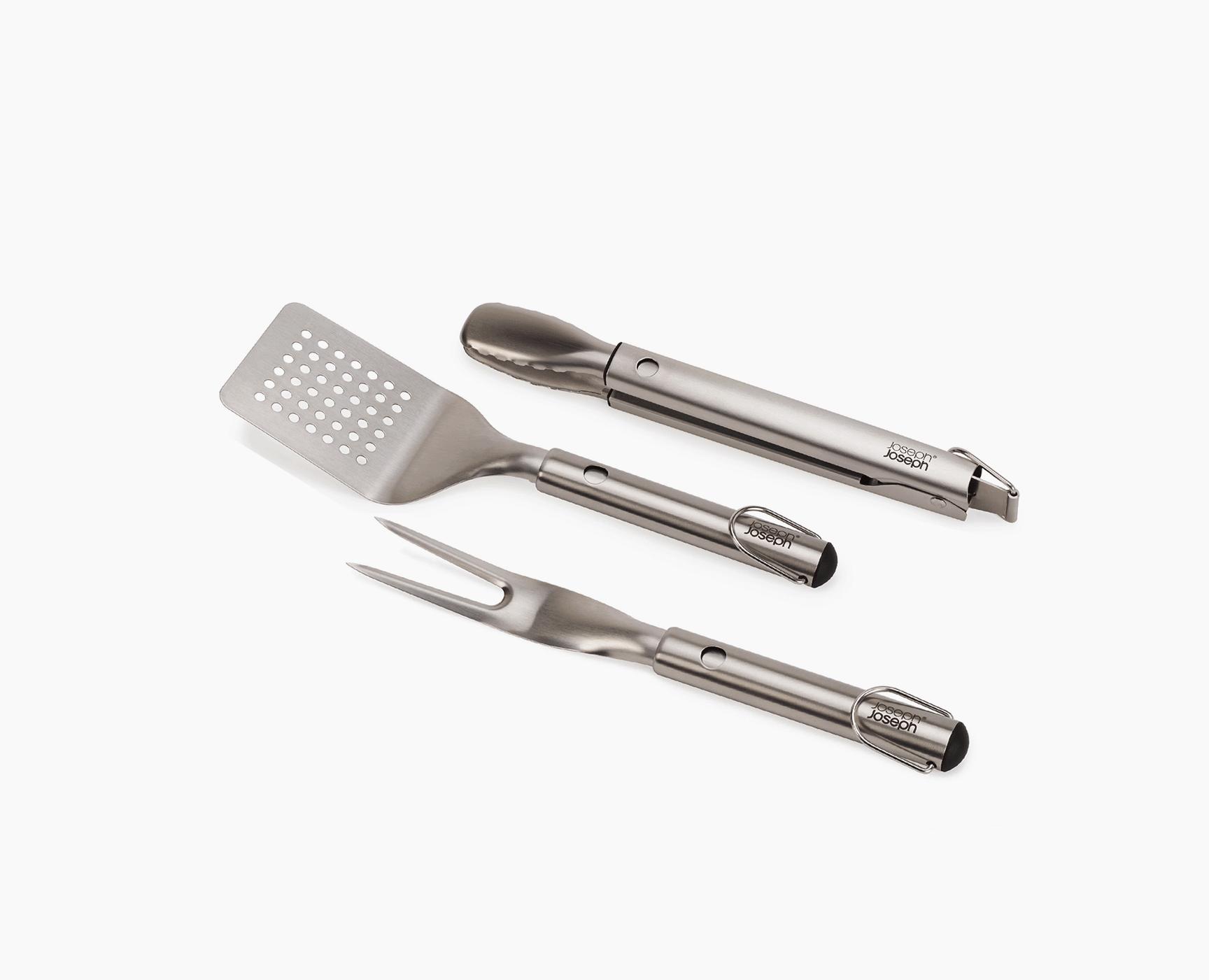 GrillOut 3-Piece Stainless-Steel BBQ Turner. Tongs & Fork Set - Image 3