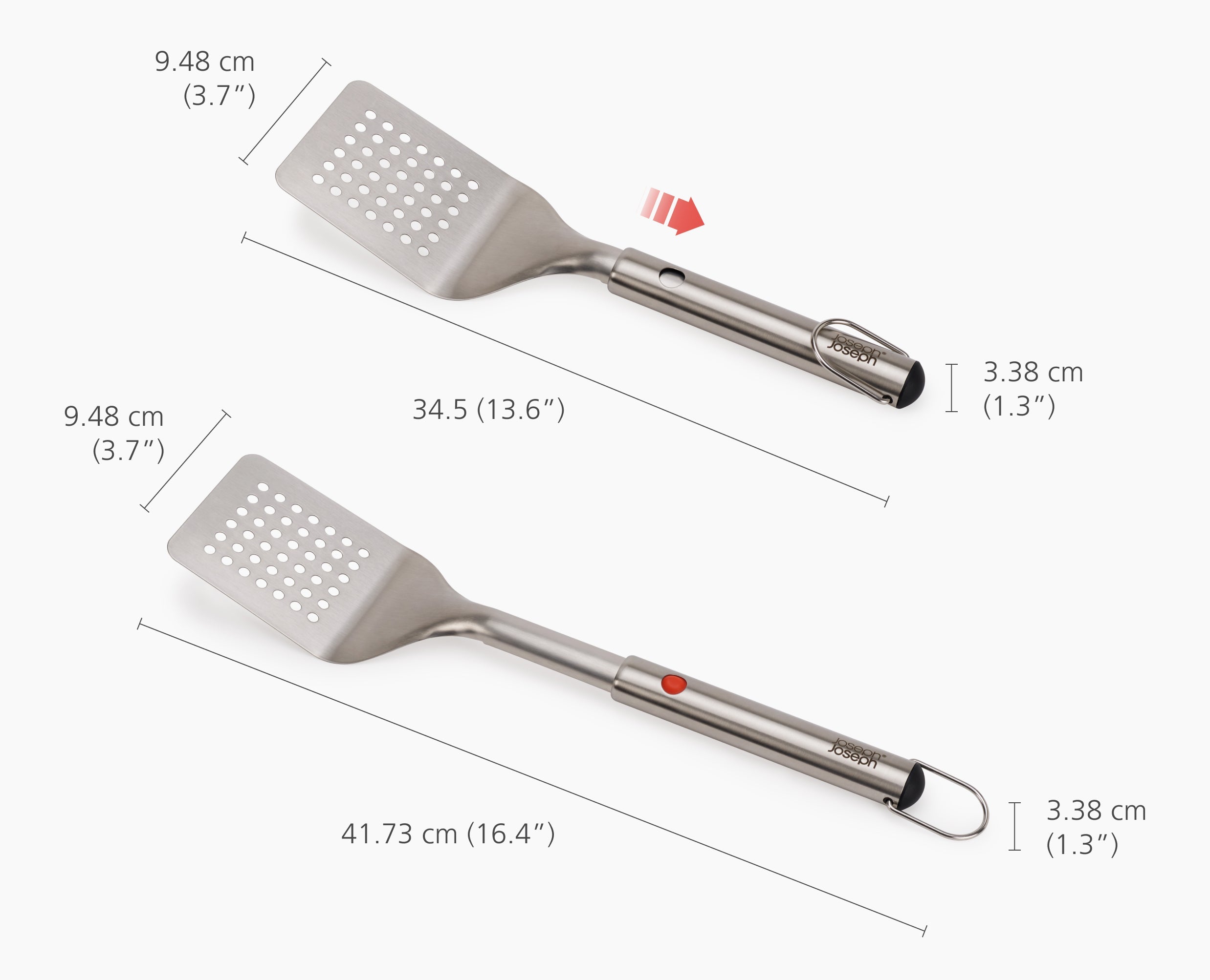 GrillOut 2-Piece Stainless-Steel BBQ Turner & Tongs Set - Image 6