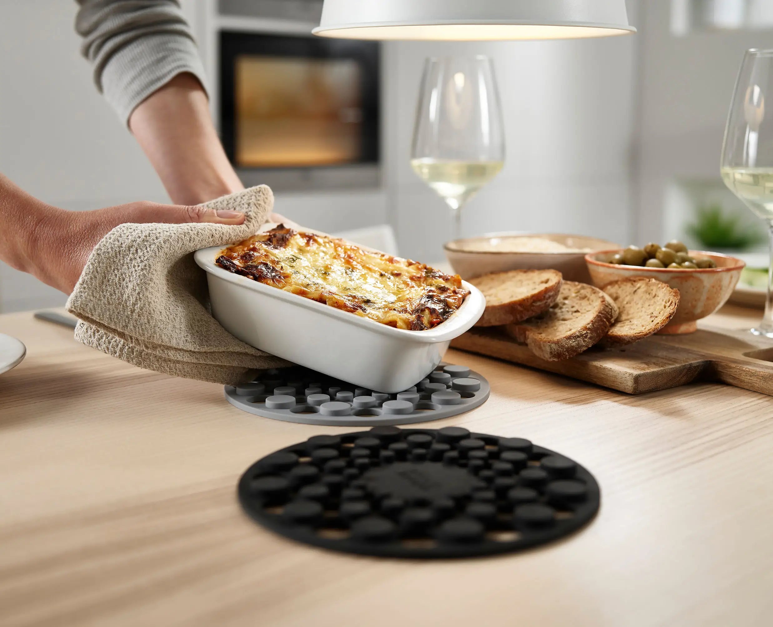 Spot-On Set of 2 Gray Silicone Trivets - Image 3