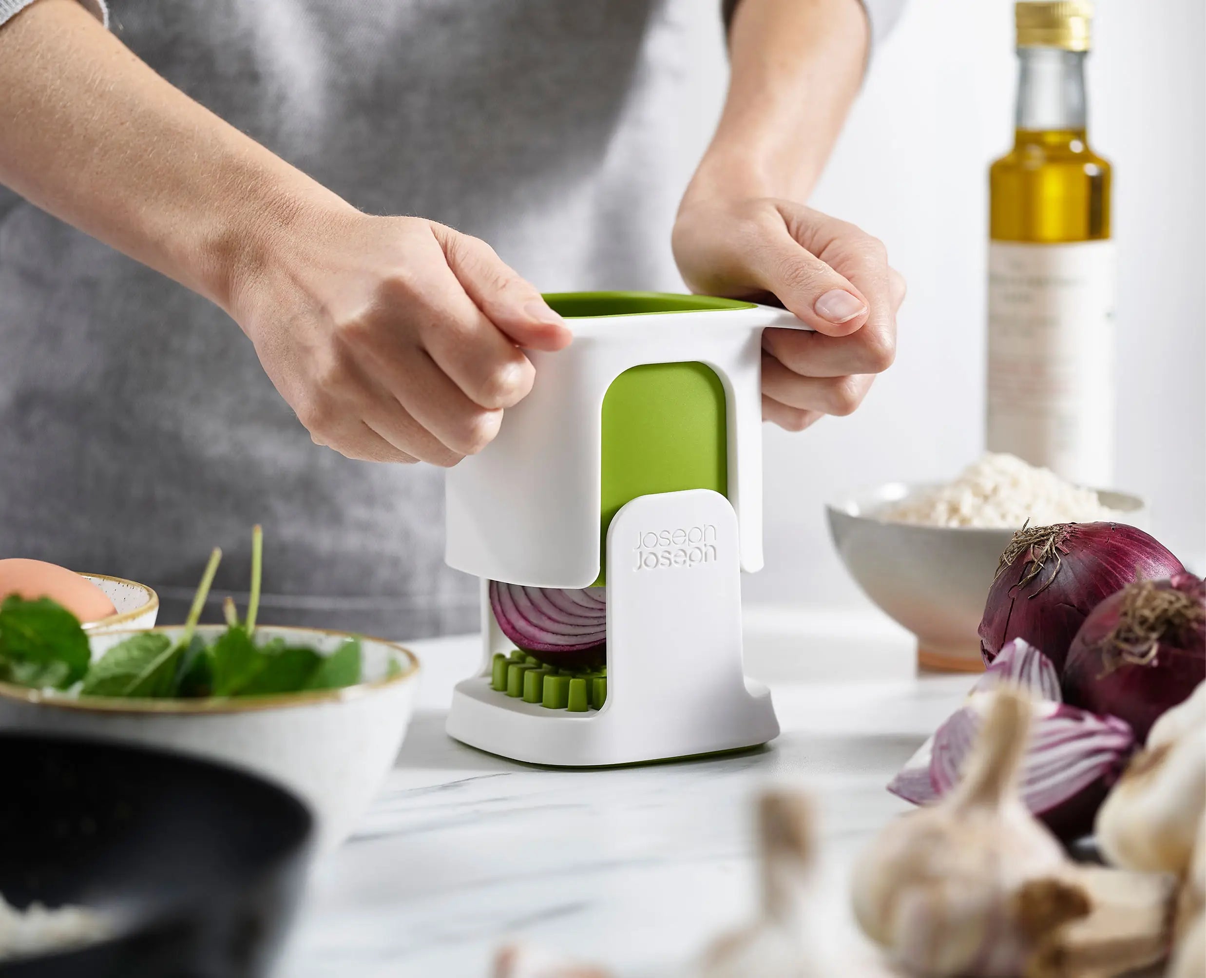 ChopCup White Vegetable Chopper - Image 3