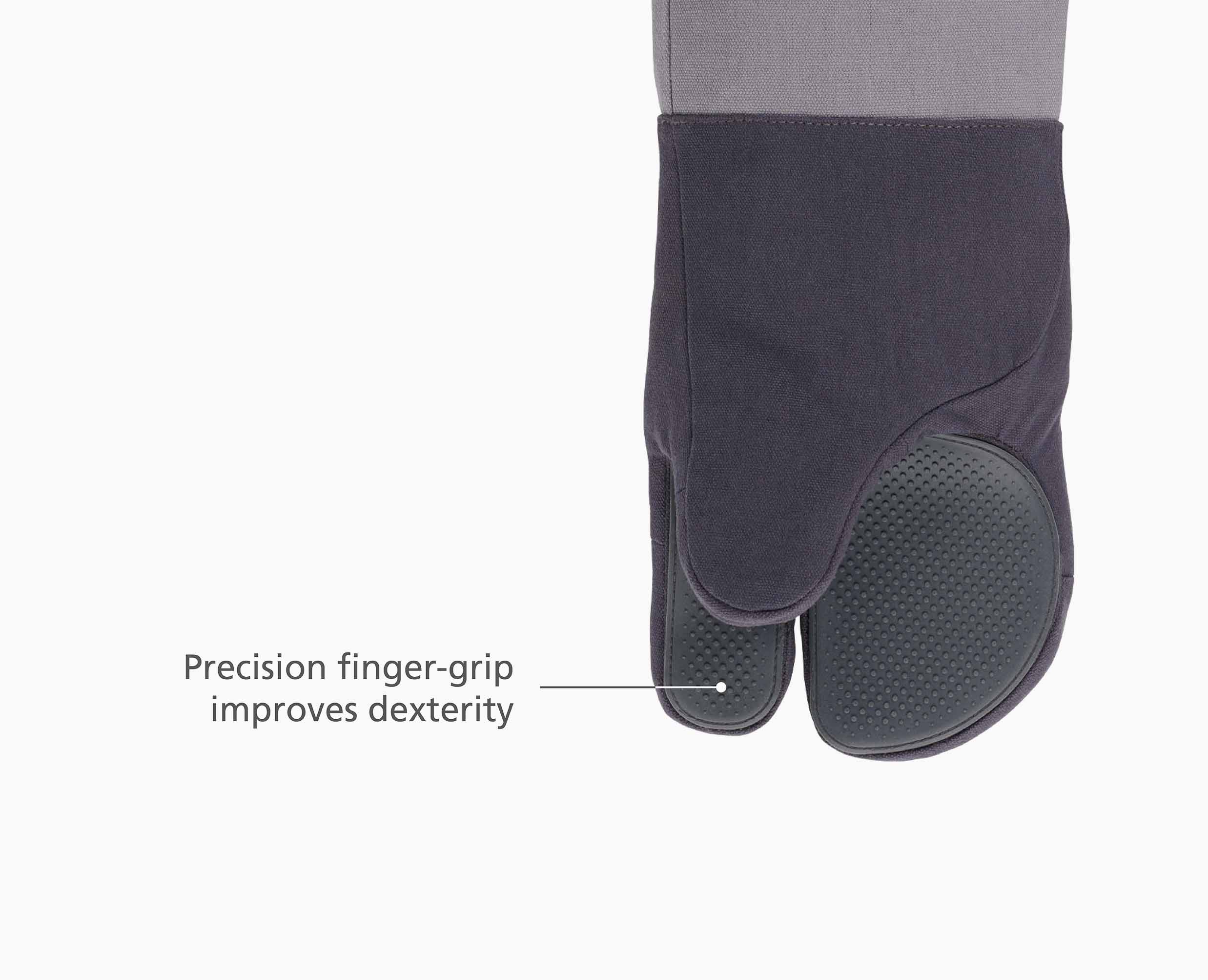 Pinch Easy-grip Set of 2 Gray Oven Mitts - Image 4