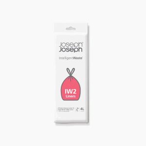 IW2 4L White Food Waste Caddy Trash Bags