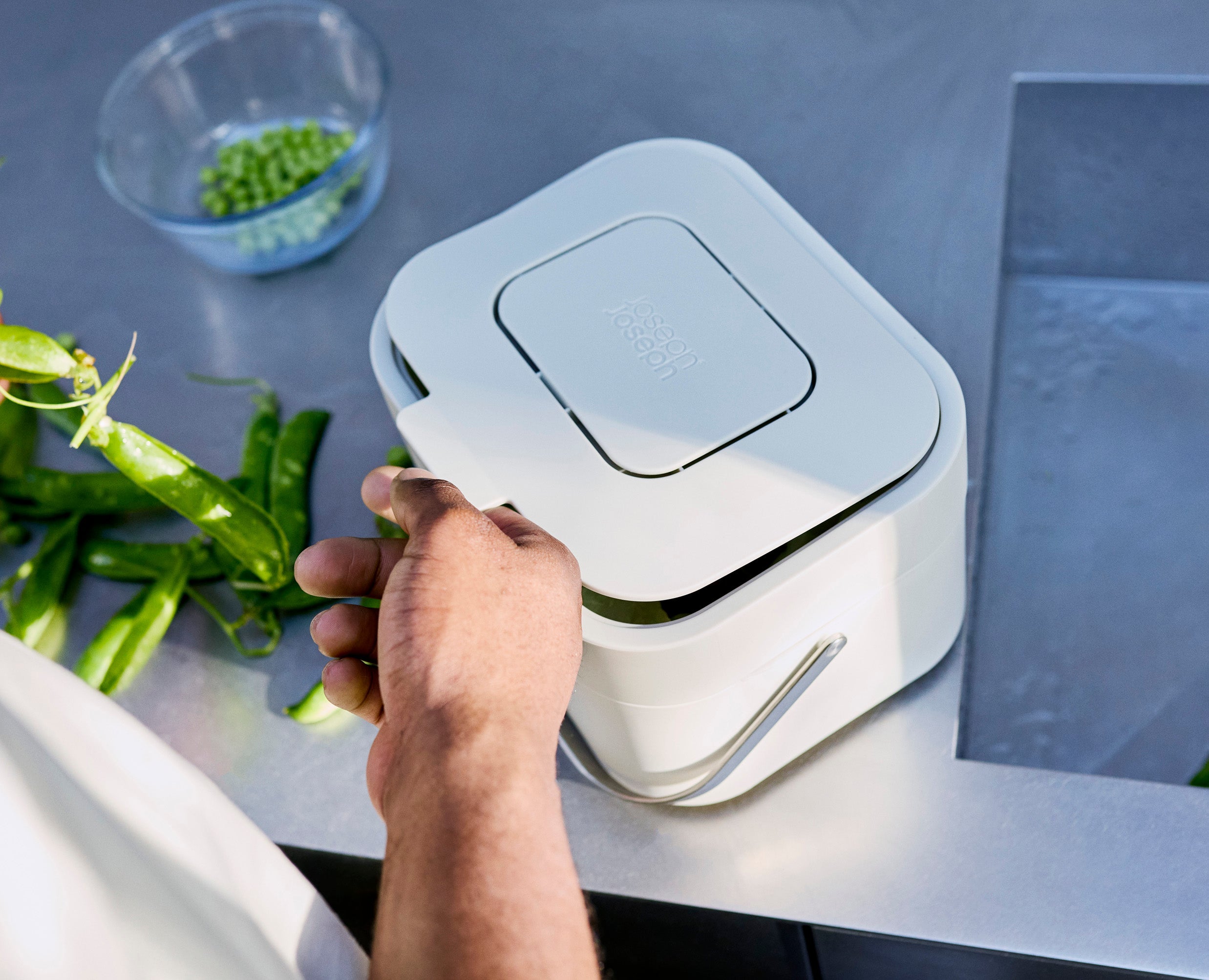 Stack 4L Stone Food Waste Caddy - Image 5
