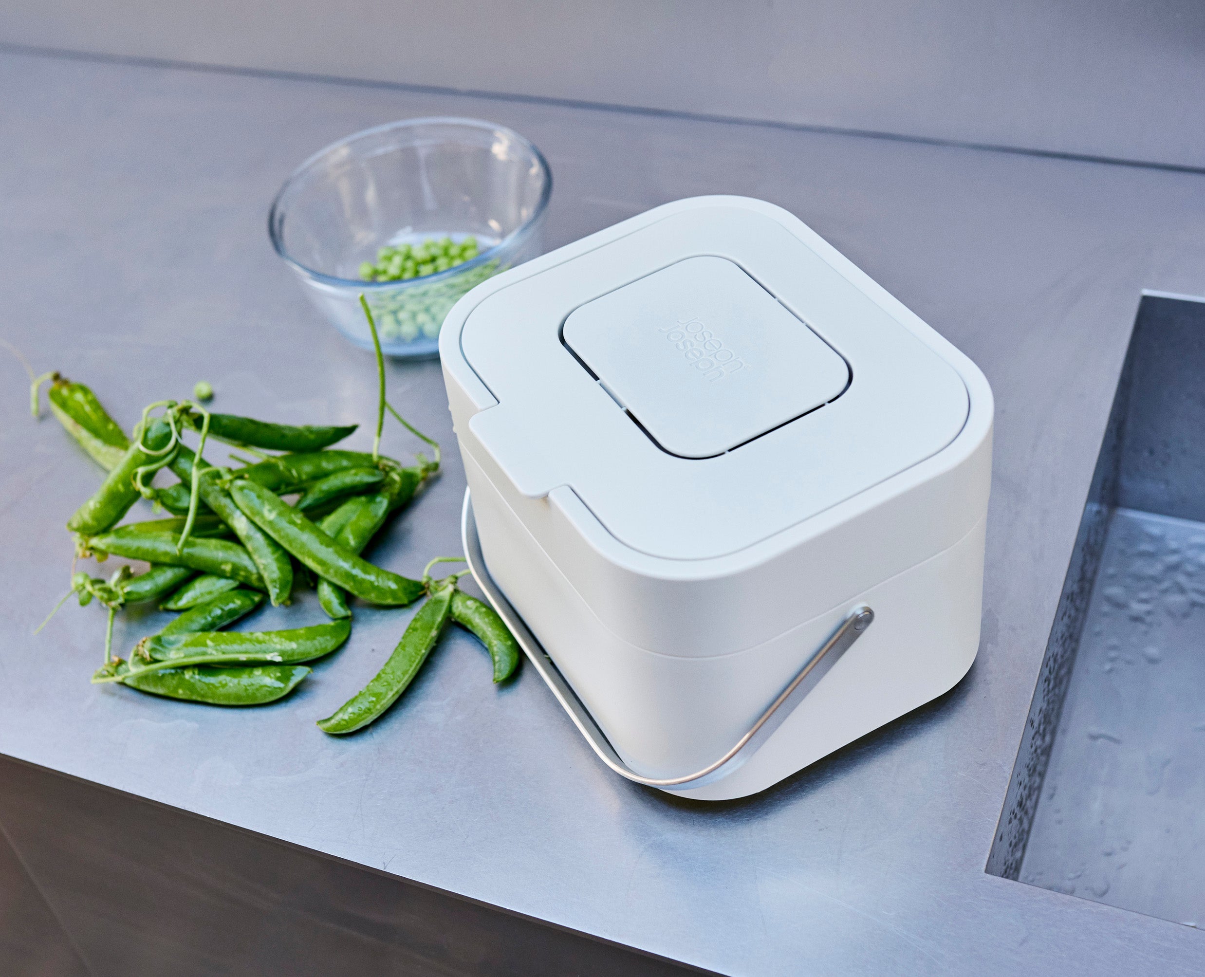 Stack 4L Stone Food Waste Caddy - Image 3