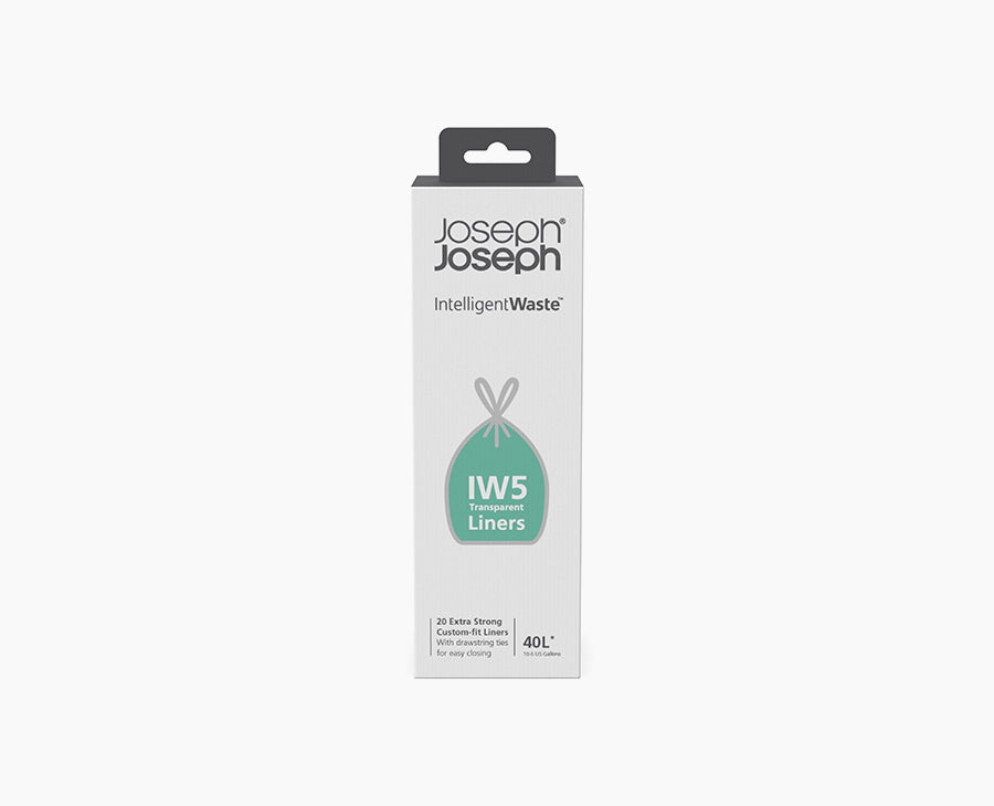 IW5 40L Clear Trash Bags