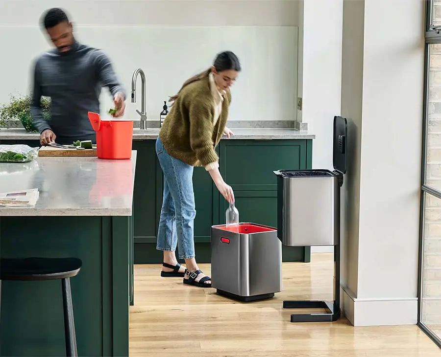 Totem Max 60L Stainless-steel Waste & Recycling Trash Can - Image 2