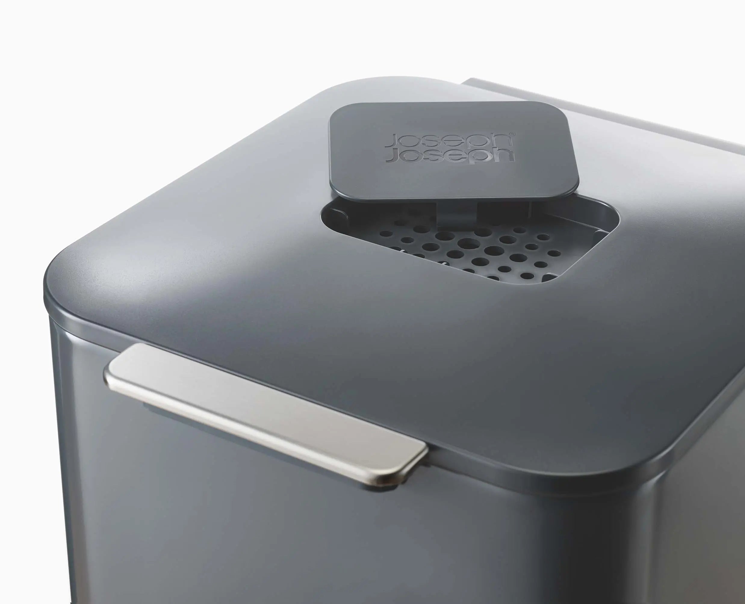 Totem Compact 40L Gray Waste & Recycling Trash Can - Image 6