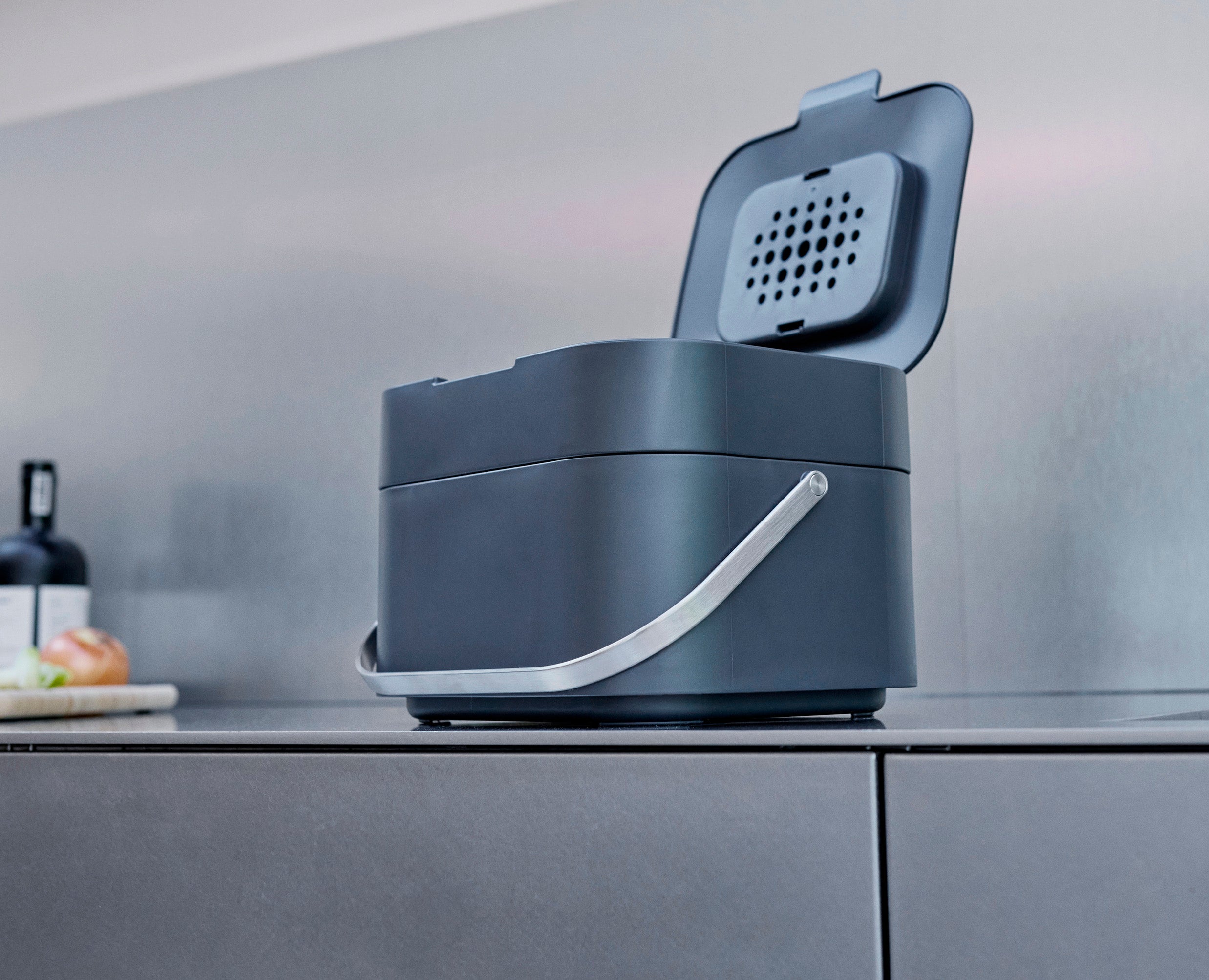 Stack 4L Grey Food Waste Caddy - Image 7