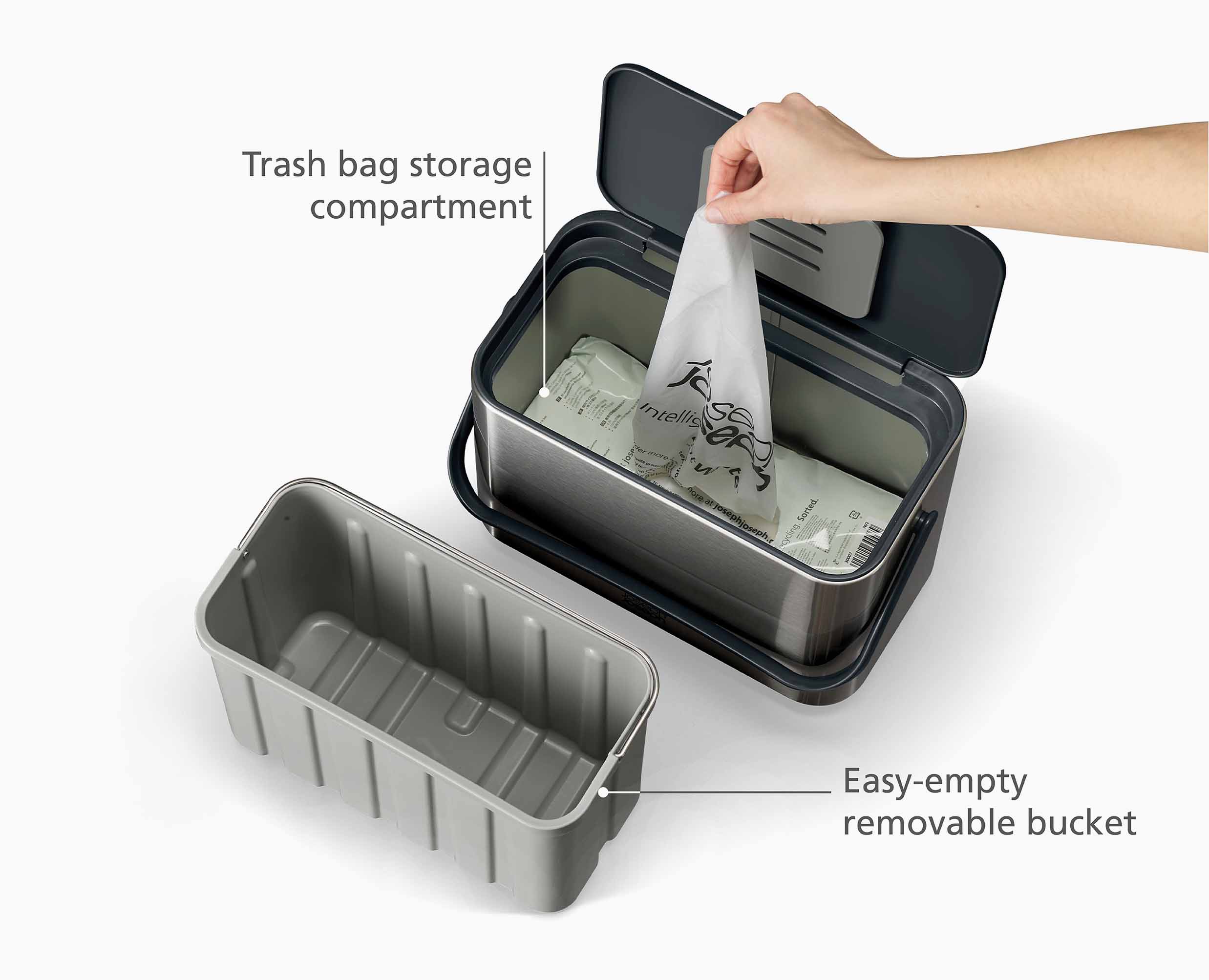 Collect 4L Stainless-steel Food Waste Caddy - Image 8