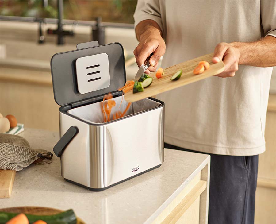 Collect 4L Stainless-steel Food Waste Caddy - Image 2