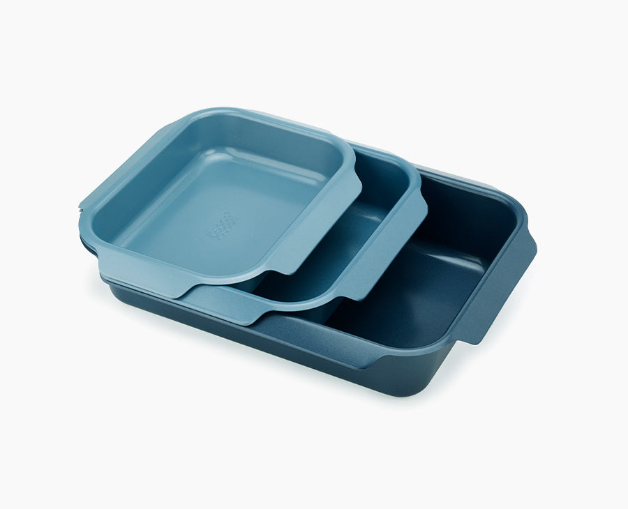 Nest Oven Non-stick 3-piece Blue Roasting Pan Set