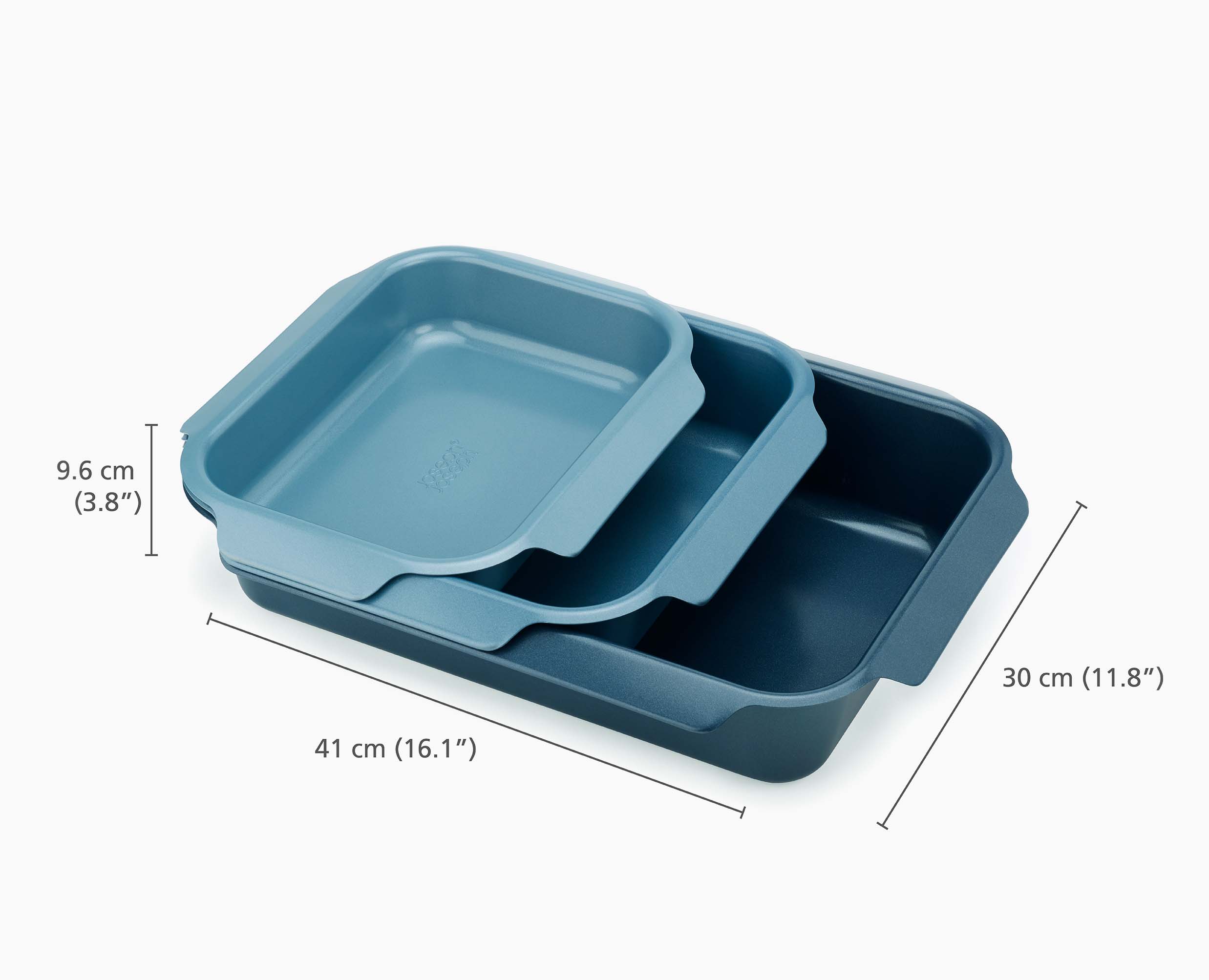 Nest Oven Non-stick 3-piece Blue Roasting Pan Set - Image 6