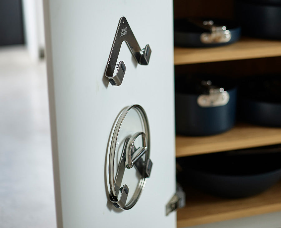 Space Pack of 2 Stainless-steel Pot Lid Holders - Image 2