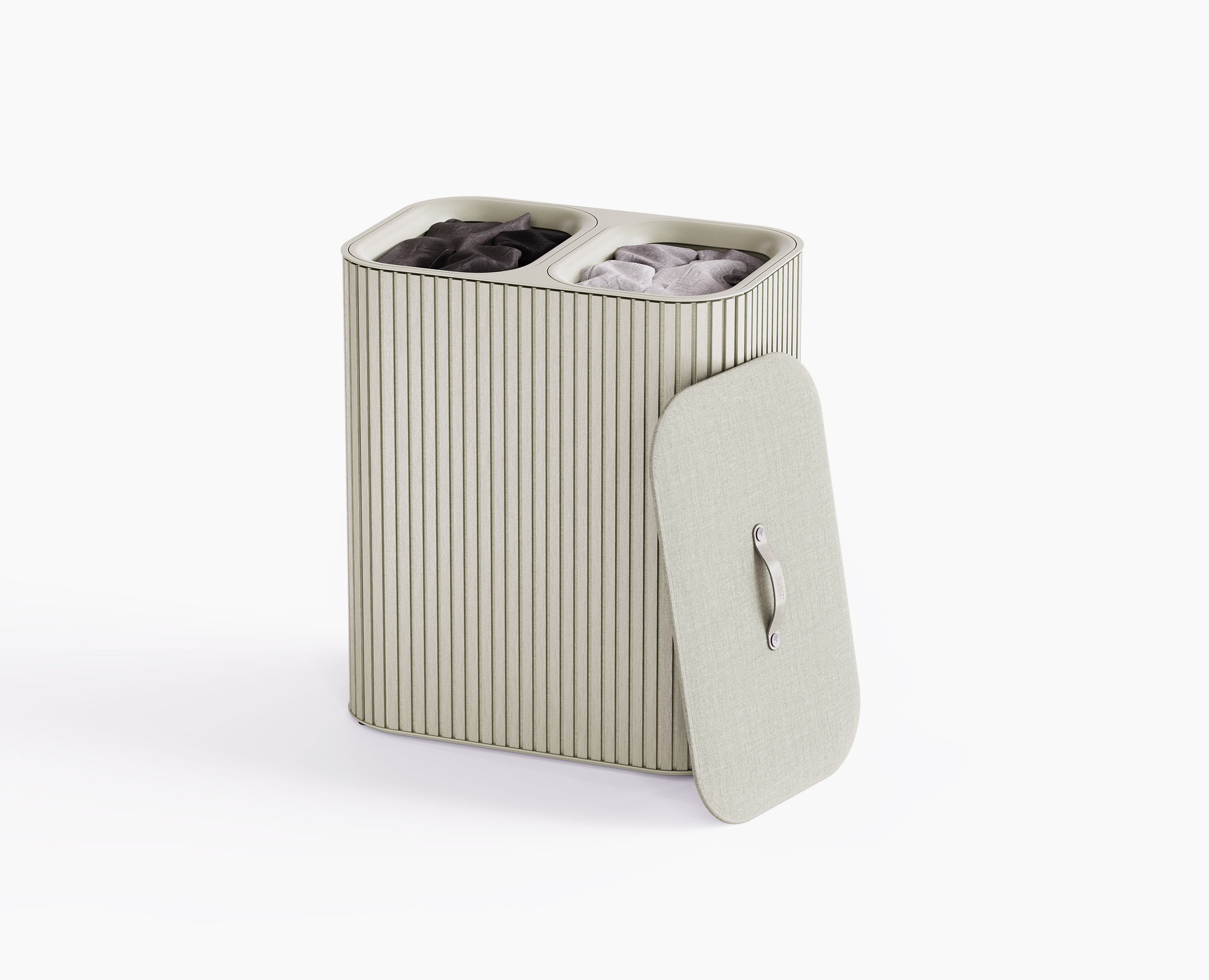 Tota Twin Luxe 90L Ecru Laundry Separation Basket