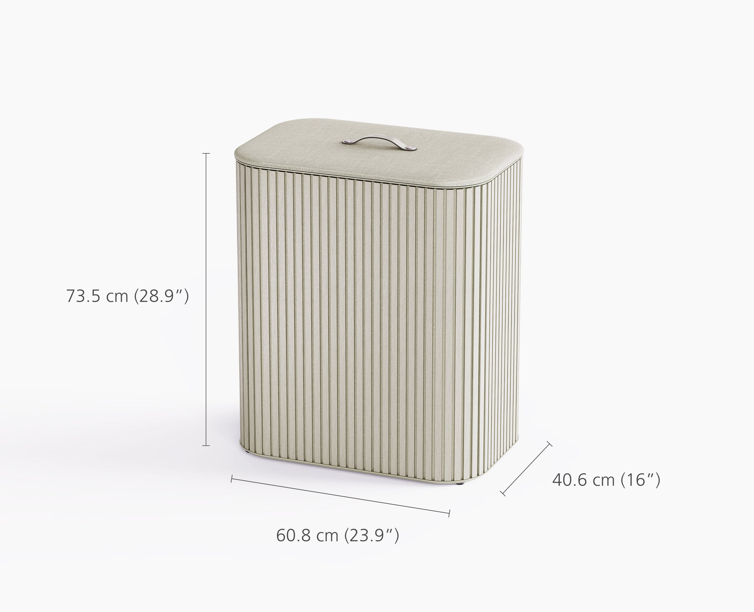 Tota Twin Luxe 90L Ecru Laundry Separation Basket - Image 7