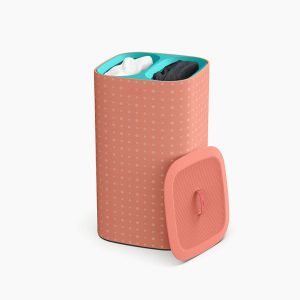 Tota Twin Pop 60L Coral Laundry Separation Basket