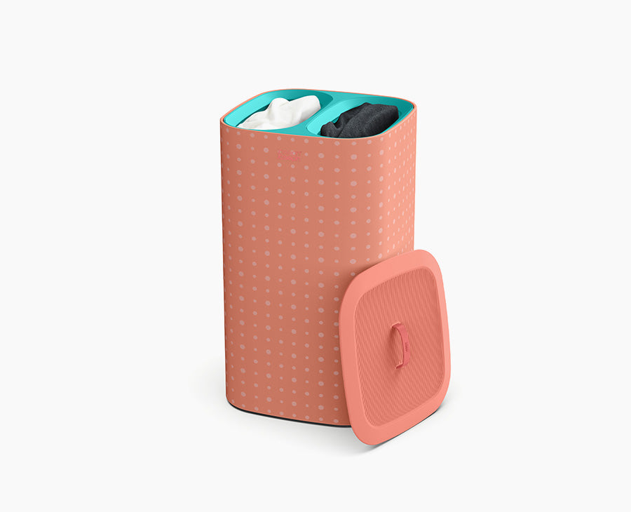 Tota Twin Pop 60L Coral Laundry Separation Basket