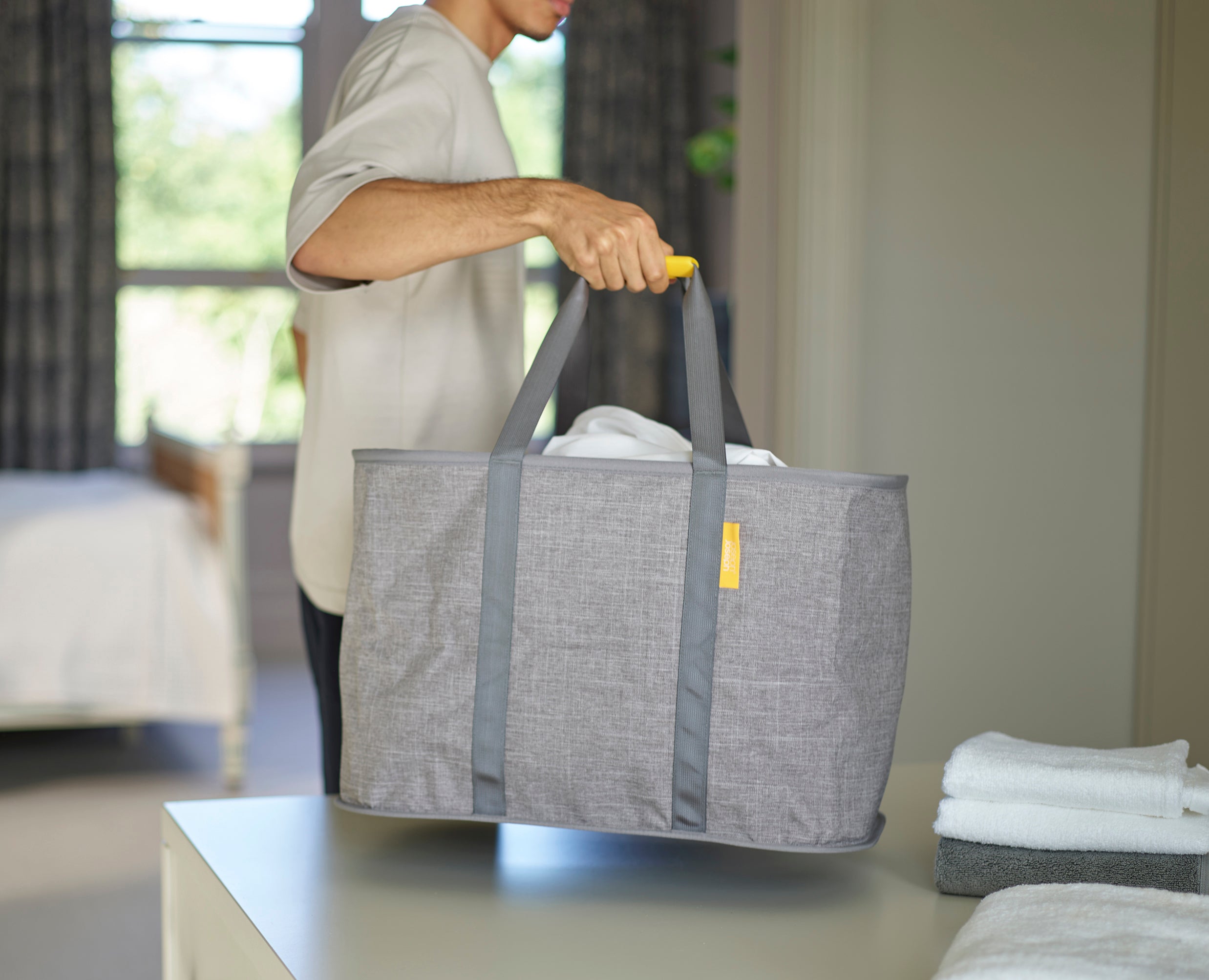 2-piece Gray Tota Trio 90L & Hold-All Max 55L Laundry Basket Set - Image 2