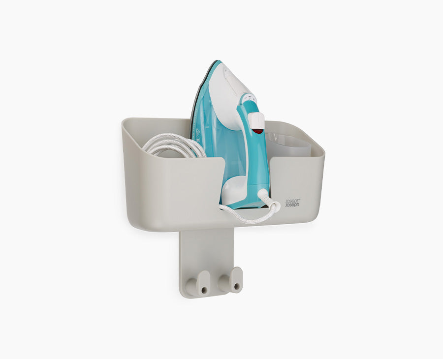 IronHub Wall-mounted Ecru Iron Storage Caddy