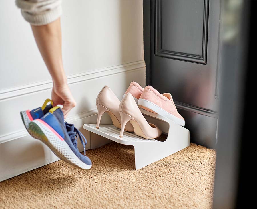 Shoe-In Space-saving Ecru Shoe Rack - Image 2