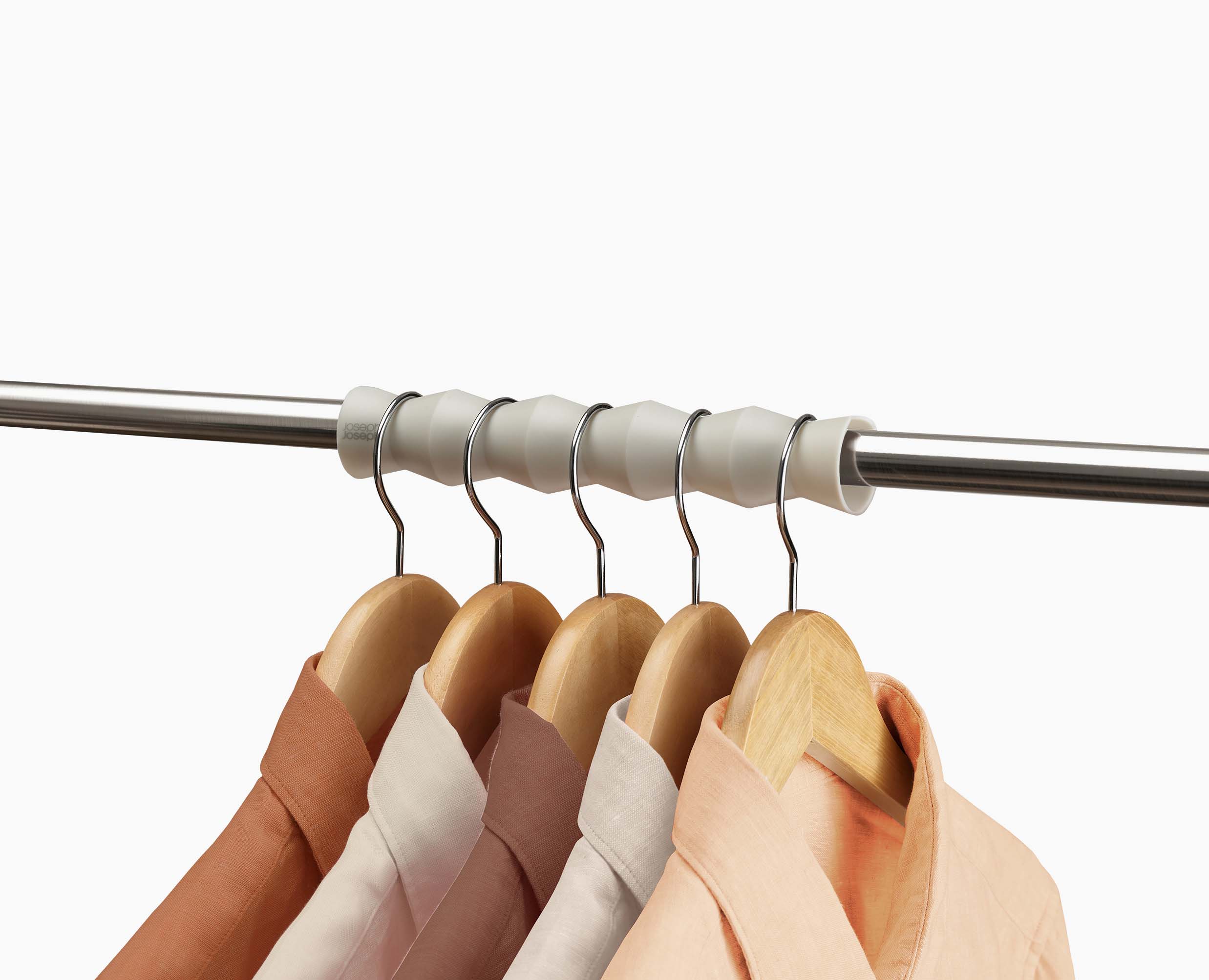 Orderly Set of 2 Ecru Clothes Rail Spacer Set - Image 4