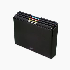 Folio Steel 4-piece Cutting Board Set With Black Stainless-Steel Case