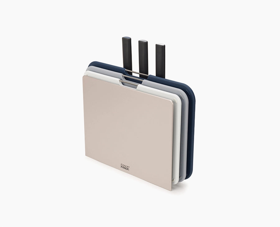 Nest Boards Plus 6-piece Knife & Gray Cutting Board Set