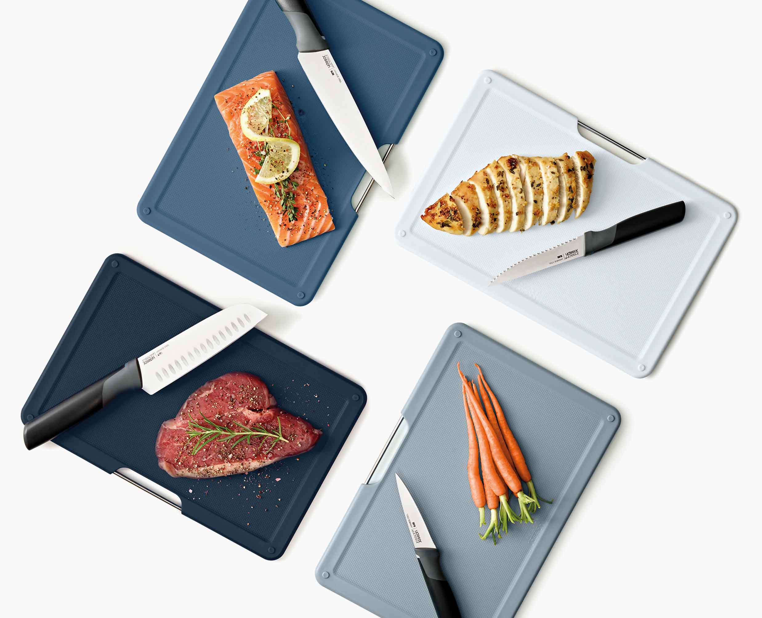 Folio Plus 8-piece Knife & Gray Cutting Board Set - Image 7