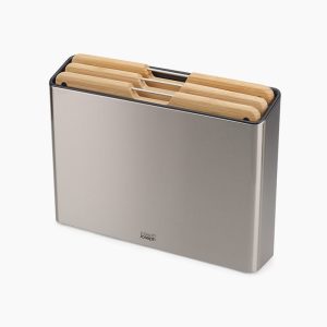 Folio Steel Bamboo 3-piece Chopping Board Set
