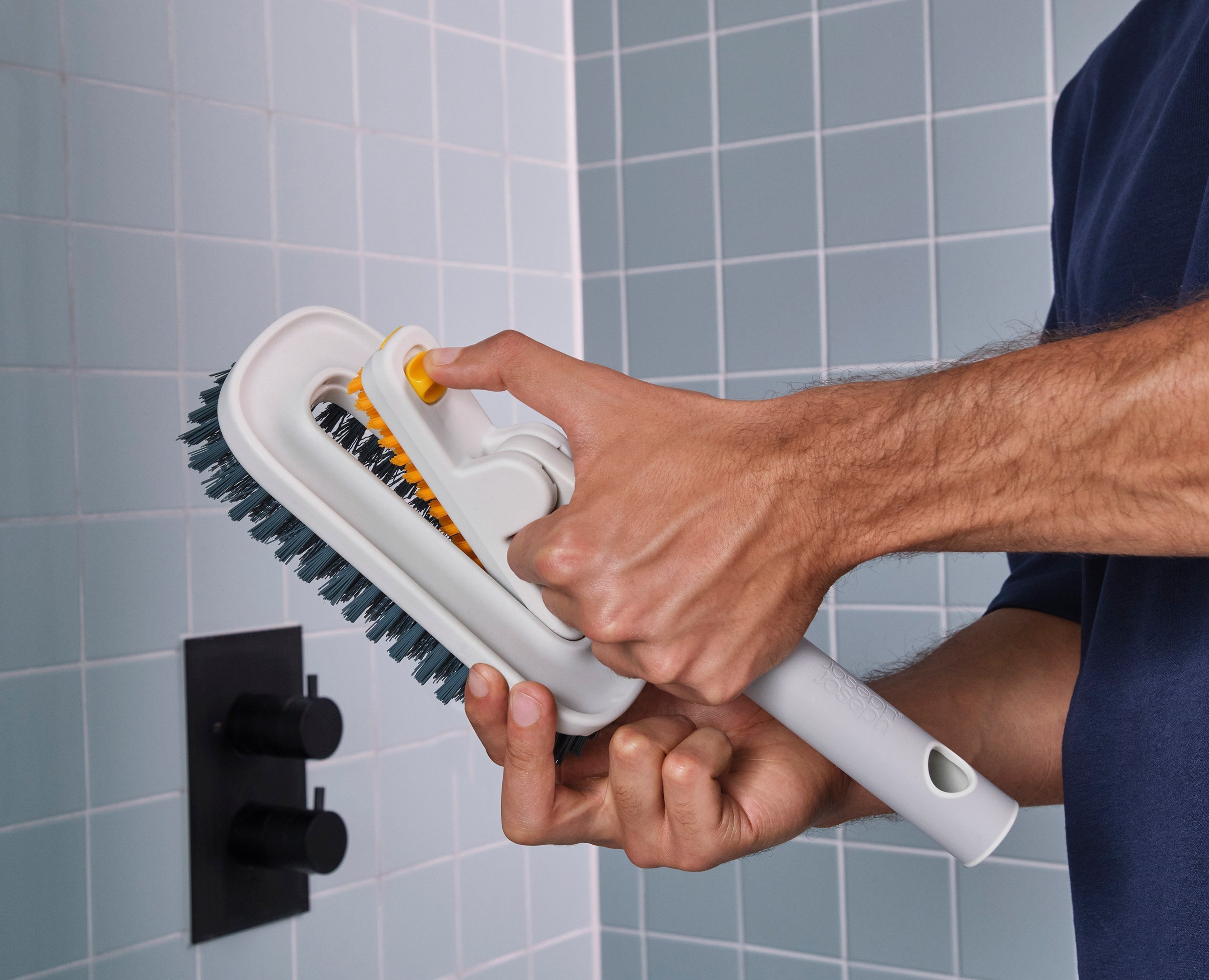 CleanTech 2-in-1 Tile Scrubber Tool with Extension Pole - Image 2