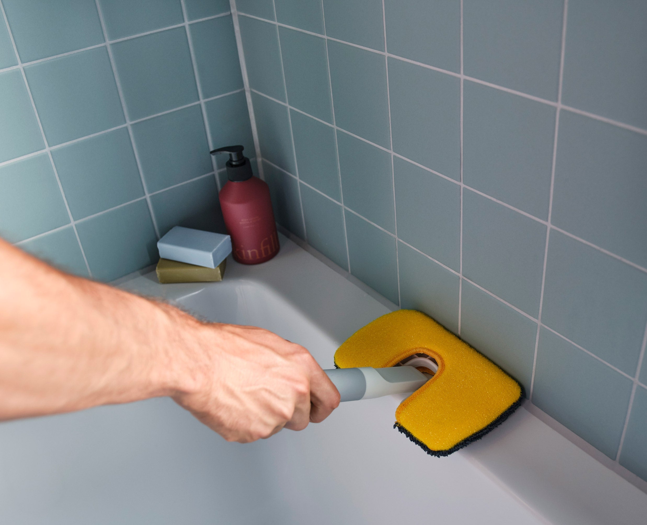 CleanTech 2-in-1 Surface Scrubber Tool with Extension Pole - Image 4