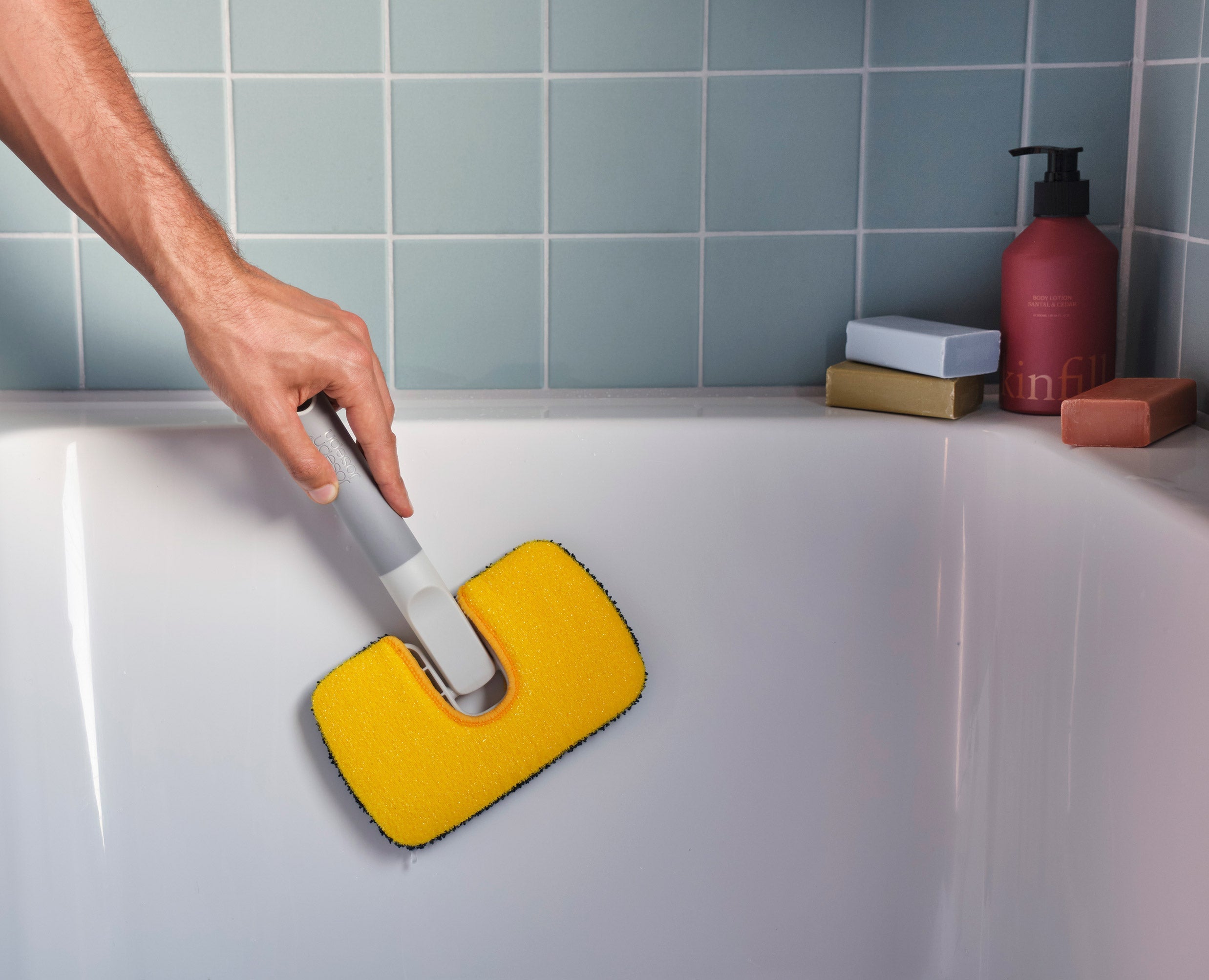 CleanTech 2-in-1 Surface Scrubber Tool with Extension Pole - Image 2